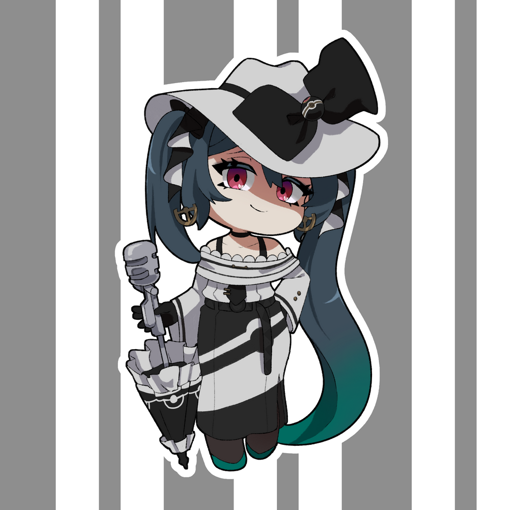 Dark Type Miku Vinyl Sticker