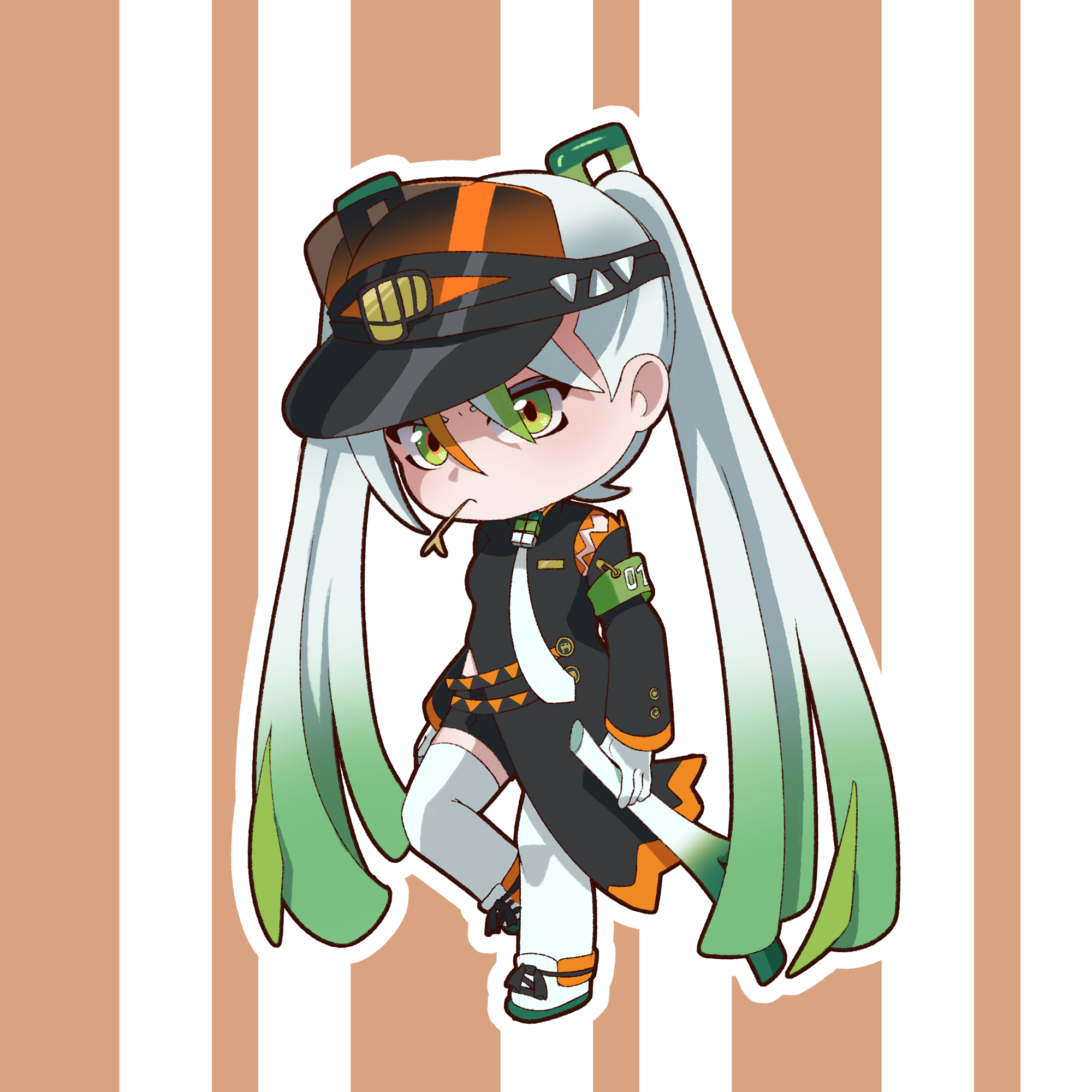 Fighting Type Miku Vinyl Sticker