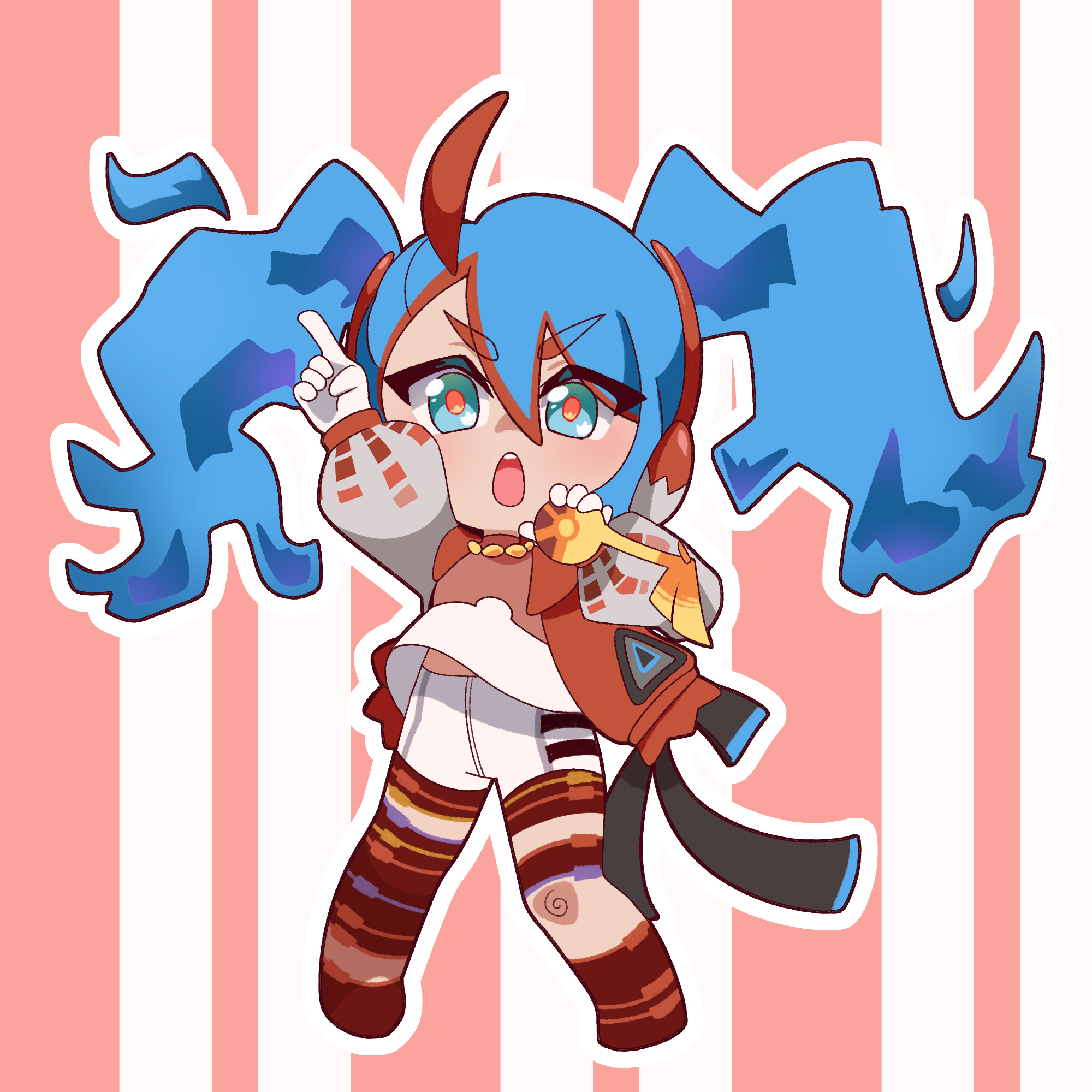 Fire Type Miku Vinyl Sticker