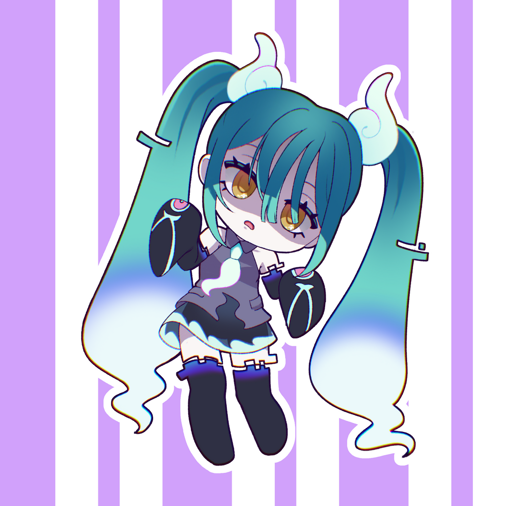 Ghost Type Miku Vinyl Sticker