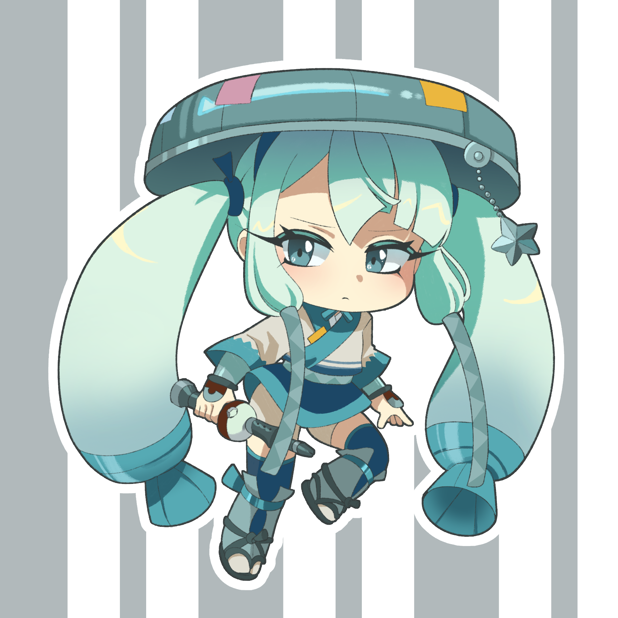 Steel Type Miku Vinyl Sticker